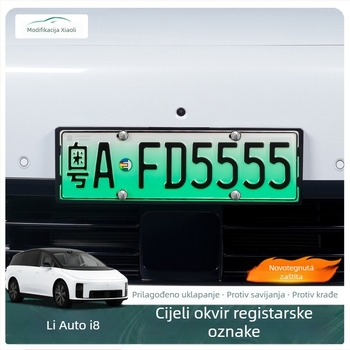 Okvir za registarsku pločicu za Ideal I8, s potpuno obuhvatom, plastičan, dodatak za pločice nove energije