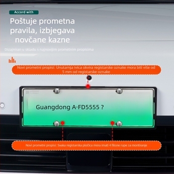 Okvir za registarsku pločicu za Ideal I8, s potpuno obuhvatom, plastičan, dodatak za pločice nove energije