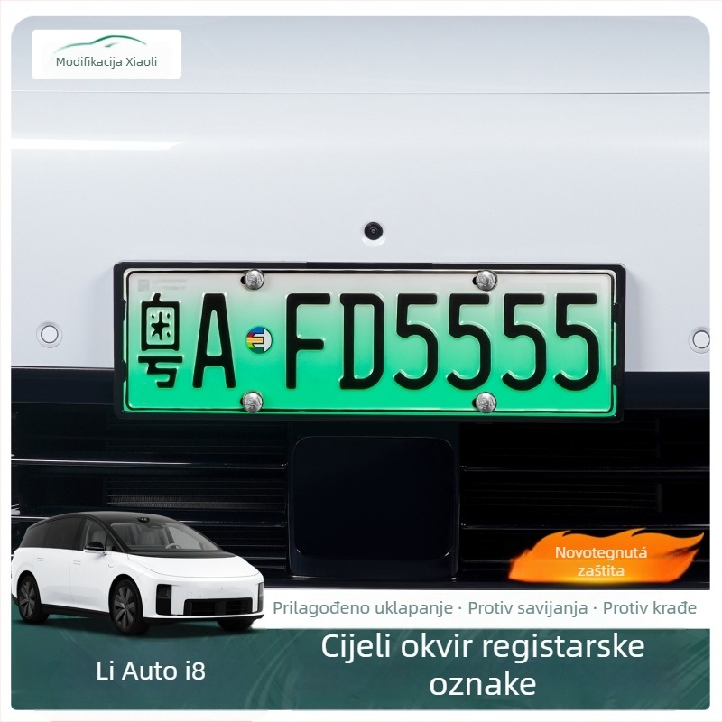 Okvir za registarsku pločicu za Ideal I8, s potpuno obuhvatom, plastičan, dodatak za pločice nove energije