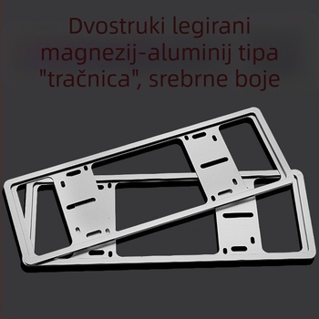 Okvir registarske pločice od magnezijsko-aluminijske legure, višefunkcionalni, protiv krađe, za vanjsku doradu automobila