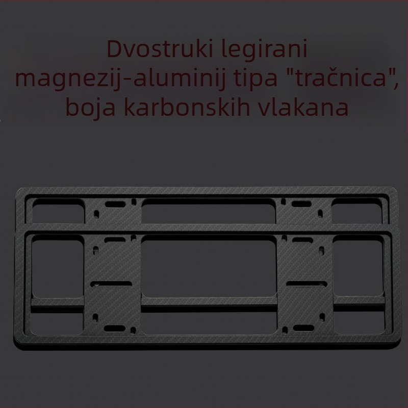 Okvir registarske pločice od magnezijsko-aluminijske legure, višefunkcionalni, protiv krađe, za vanjsku doradu automobila