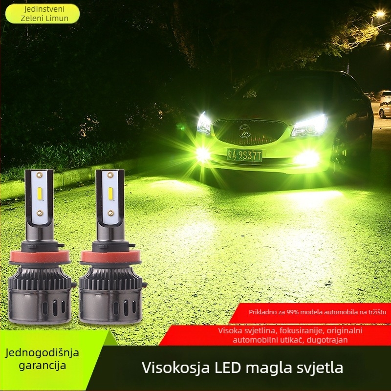 Auto LED svjetla Green Lemon 35W DC9-16V IP68 6000lm aluminij