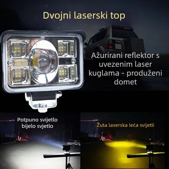 LED reflektor za vozila kamioni i SUV s funkcijama spot i flood, IP68, 100W, 12-80V, 10000 lm, model JGP001-4