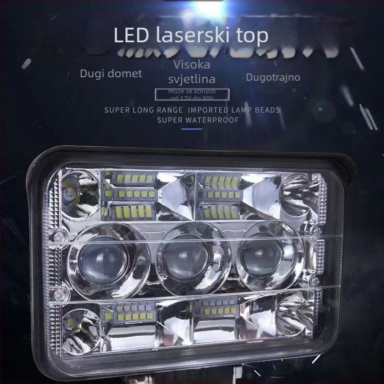 LED reflektor za vozila kamioni i SUV s funkcijama spot i flood, IP68, 100W, 12-80V, 10000 lm, model JGP001-4