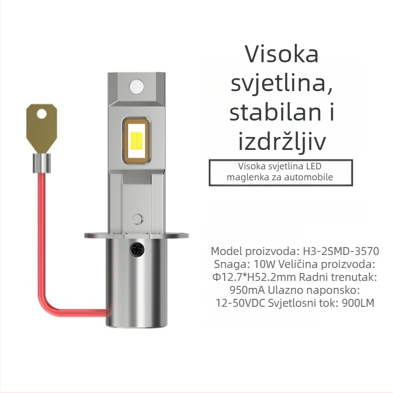 LED svjetlo za maglu H3-2SMD-3570, 10W, 12-50V, 900 lm