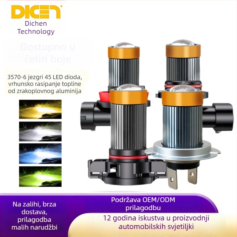 H11 LED prednje maglenke s lećom za automobil – visoka jasnoća, 2000-3500 lm, 12V, IP68