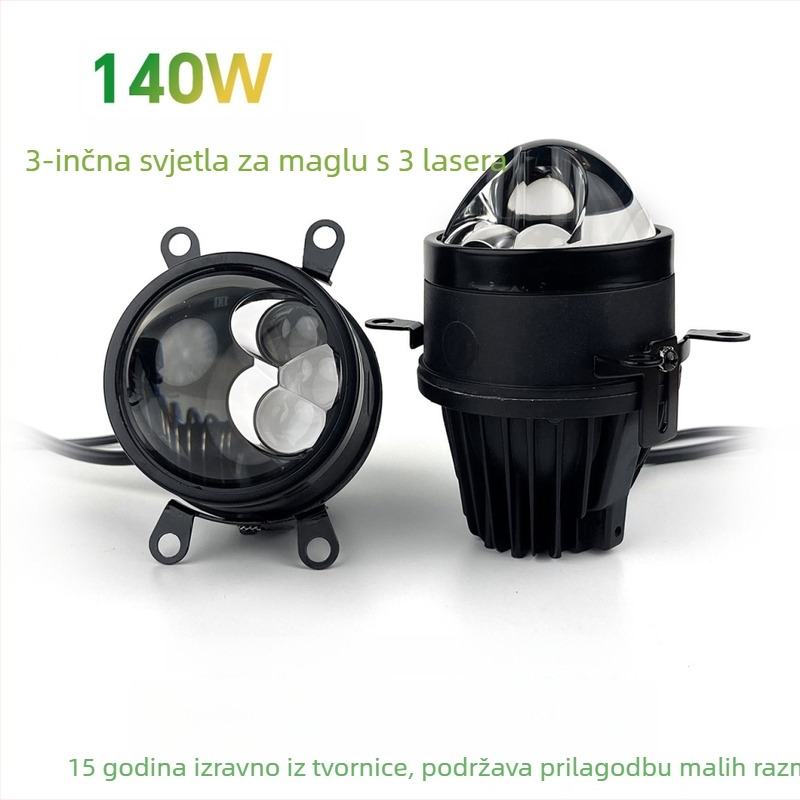 ZUOBAN LED dvostrano magla svjetlo s lećom, 3 inča, 12V, 5000 lm, model W1425, kompatibilno s Toyota/Honda/Nissan