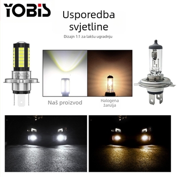 Youbisi LED prednje svjetlo za maglu automobila H4/H7/H8/H11 9005/9006 – 5630-33 visoka svjetlina