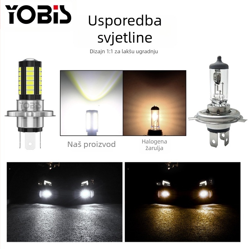 Youbisi LED prednje svjetlo za maglu automobila H4/H7/H8/H11 9005/9006 – 5630-33 visoka svjetlina
