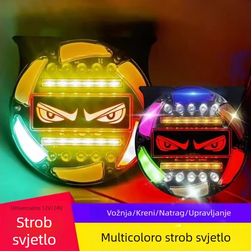 LED zadnja upozoravajuća svjetla za kamione i prikolice, vodootporna, 24V, 15W