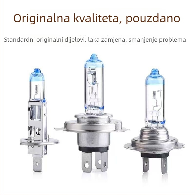 Automobilske halogenske svjetla H1/H3/H4/H7, 50-100W, 12V, kvarcno staklo i metal