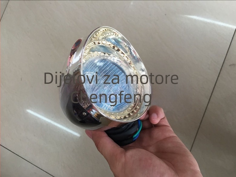 Harley Crystal Storm Prince Prednje svjetlo magle za motocikl – plastika, 12V, 10W, s žaruljom, kuglični konektor