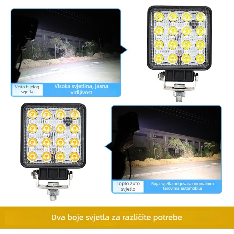 LED svjetlo za bagru – 48W, 12-24V, IP67, 6500K, 100000h