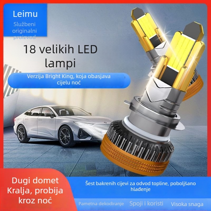 Prednje LED svjetlo automobila, integrirani dizajn, snaga 80–90W, 12V, LED izvor svjetla, niski snop