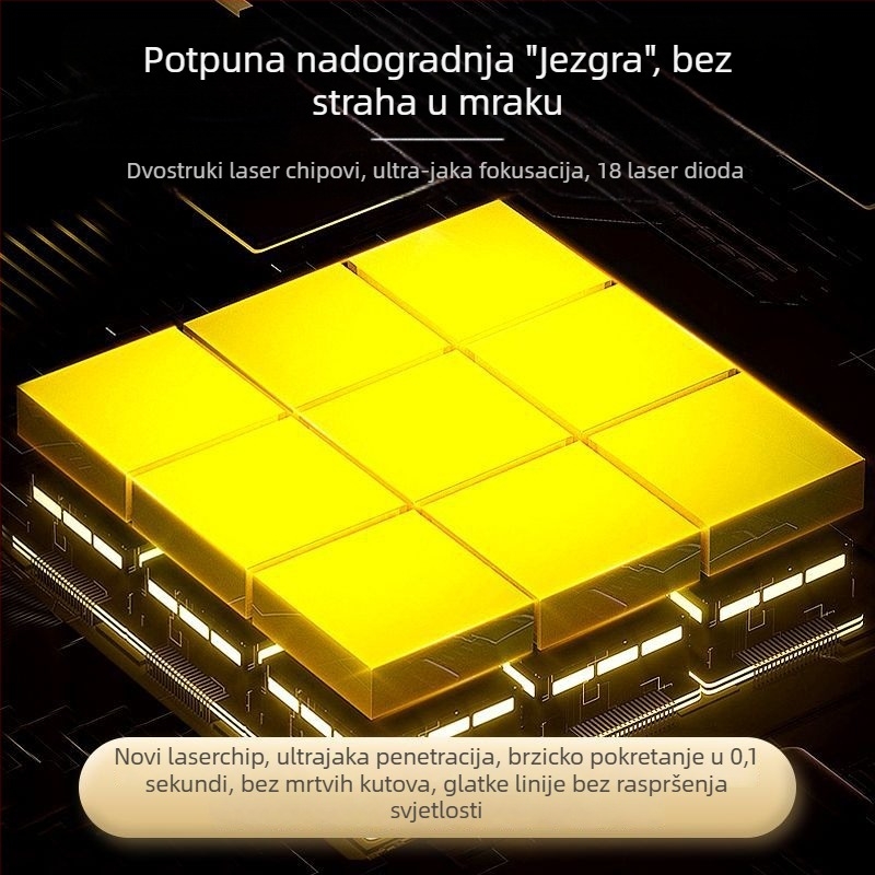 Prednje LED svjetlo automobila, integrirani dizajn, snaga 80–90W, 12V, LED izvor svjetla, niski snop