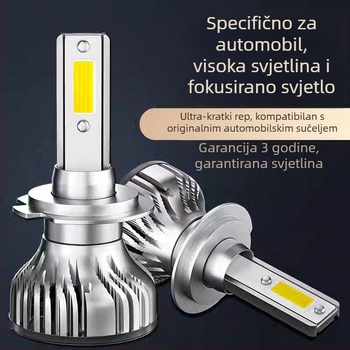 Automobilska LED prednja žarulja H7/H4 visok/niži snop, 12V, 4800 lm, avionski aluminij, IP68, 20 000 h