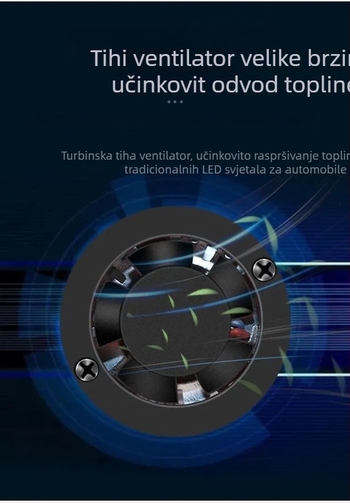Automobilska LED prednja žarulja H7/H4 visok/niži snop, 12V, 4800 lm, avionski aluminij, IP68, 20 000 h
