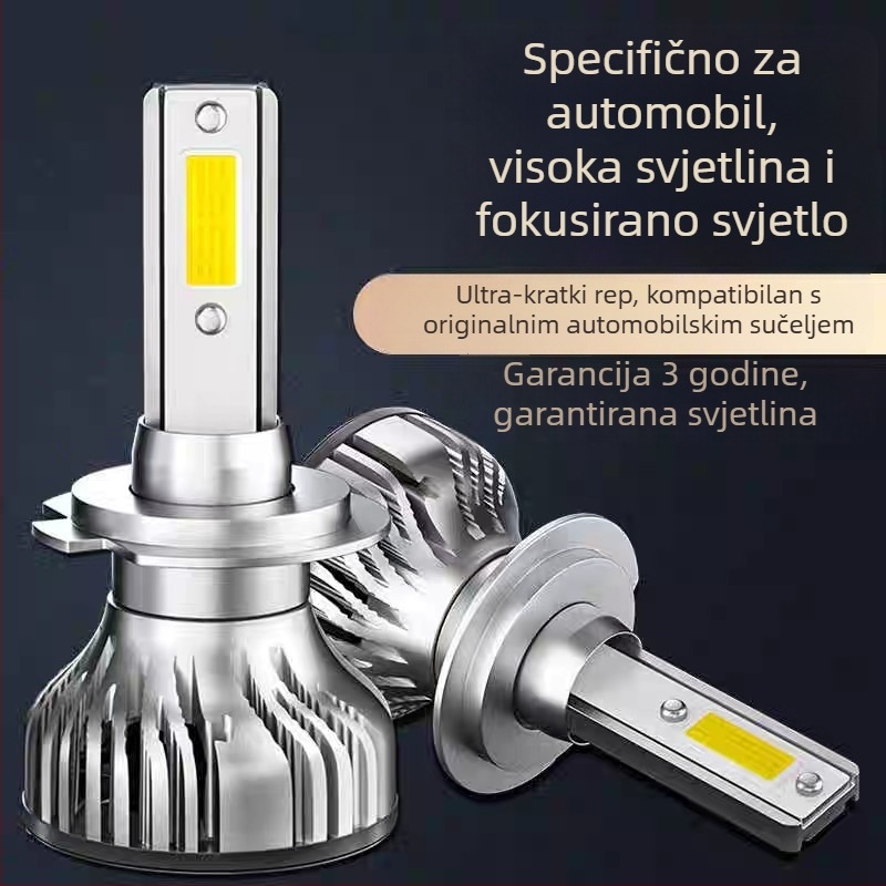 Automobilska LED prednja žarulja H7/H4 visok/niži snop, 12V, 4800 lm, avionski aluminij, IP68, 20 000 h