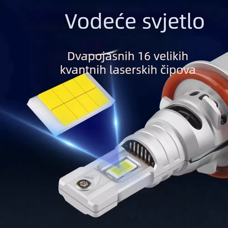 H7 LED prednja svjetla – Visoko pouzdana integrirana zamjena 1:1 s ventilatorom, 50W/par, 12V, IP67, ≈30 000 sati