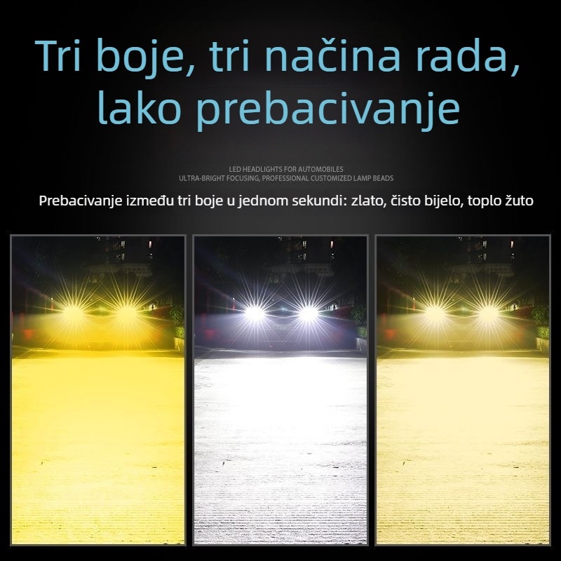 LED prednja svjetla za automobil, 48W dual, 9–36V, IP68, 4000 lm, Univerzalna kompatibilnost