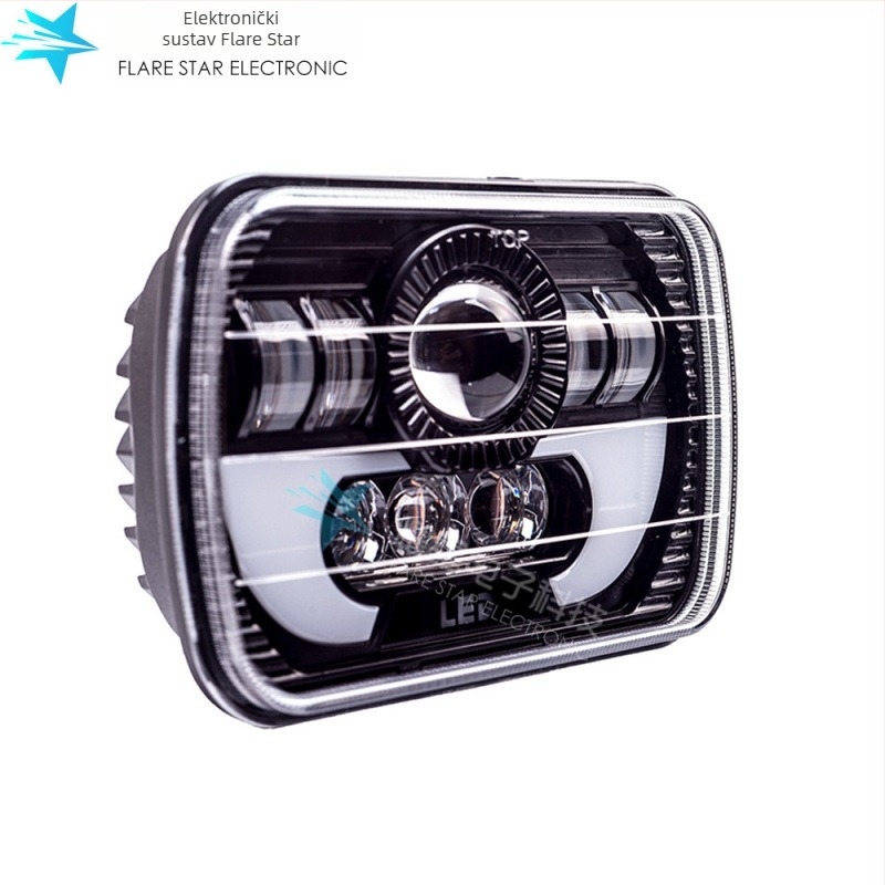 Kamionske četvrtaste prednje svjetla s integriranim visokim i niskim snopom, 90W, 9-32V, 3500lm, IP67, model Yx-jp-123