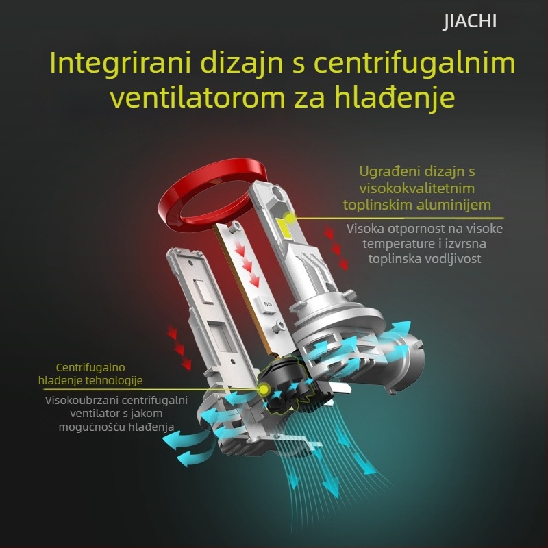 H1 LED prednja svjetla za auto - izravna plug-in instalacija, 16W, 12V, 3600lm/par