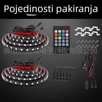 Jedison RGB LED traka za prtljažnik pickup vozila, 12V, plastična LED traka za terenska vozila