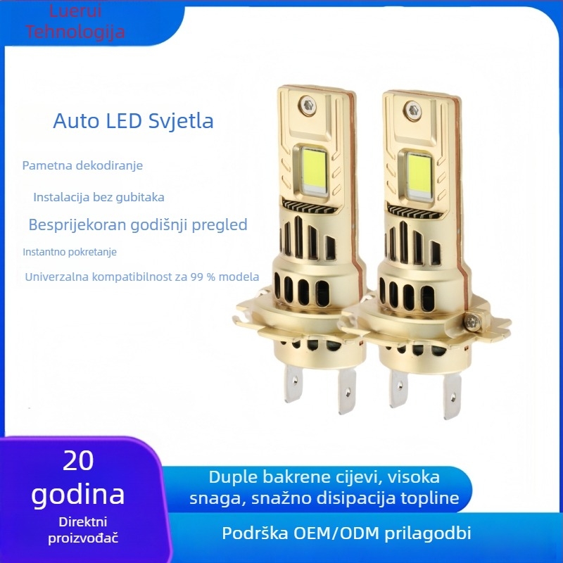 LED prednja svjetla za auto, izravno spojena, 50W, 12V, IP68, kompatibilno s H1/H7/H11/H4/9005/9006/9012