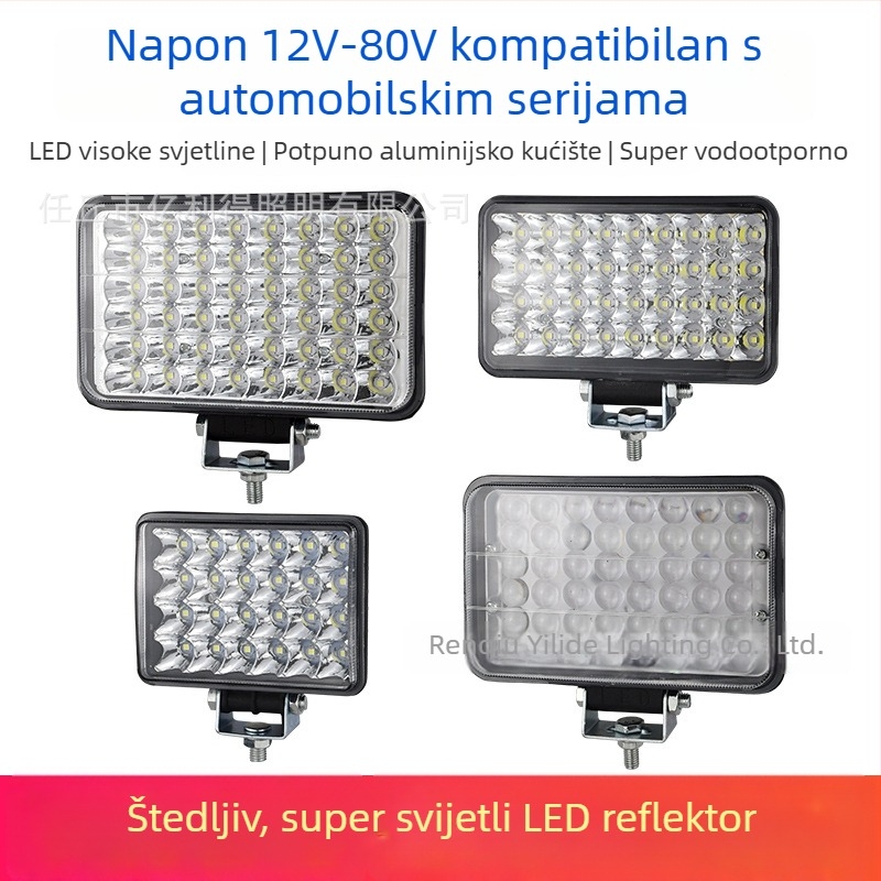 LED reflektor za kamione 12V/24V, visoka svjetlost za poljoprivredna vozila, viljuškari i bageri, svjetlo za vožnju unatrag