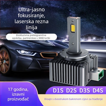 LED prednja svjetla s dvostrukim bakrenim cijevima, D1S/D2S/D3S/D4S, 35W/45W, 6000LM, 12V