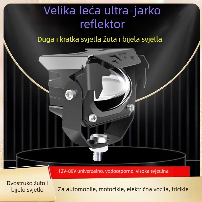 LED laserski reflektor za motocikl — vanjski ultra-jaki far za električna vozila