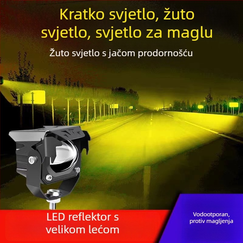 LED laserski reflektor za motocikl — vanjski ultra-jaki far za električna vozila