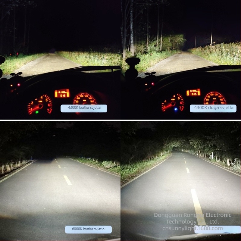 K5C/K6C LED prednje lampe za automobil, visoka snaga 65W, 4300K topla bijela, LED svjetla H4/H7