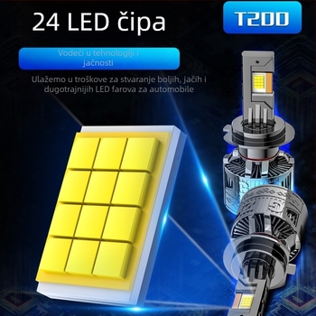 Dixiang T200 LED prednje svjetlo za auto 120W 12000lm 9-36V IP67 Kompatibilno s H7/H4/H11/9005