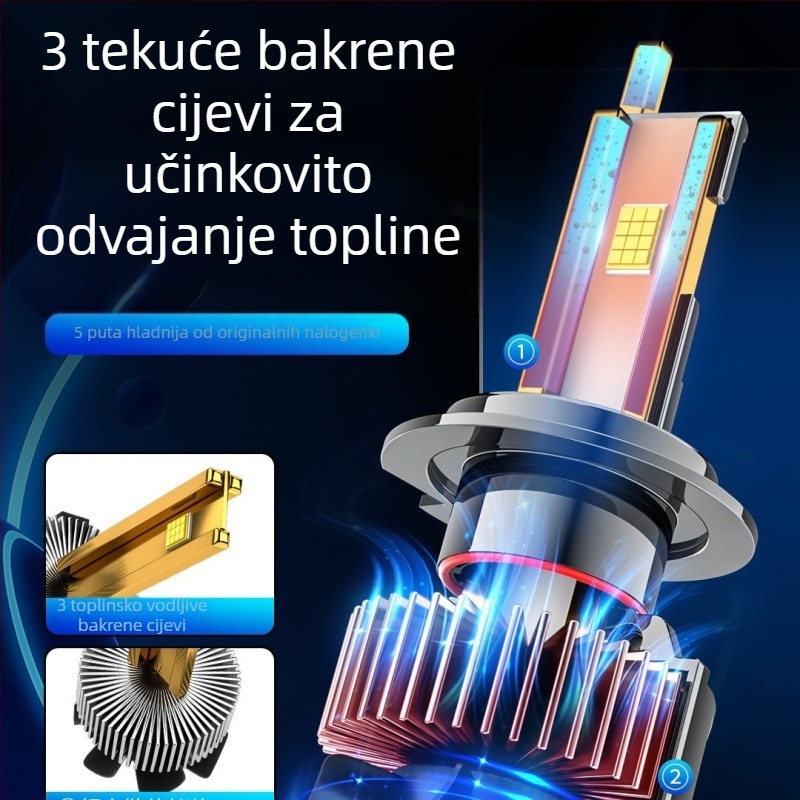 Dixiang T200 LED prednje svjetlo za auto 120W 12000lm 9-36V IP67 Kompatibilno s H7/H4/H11/9005