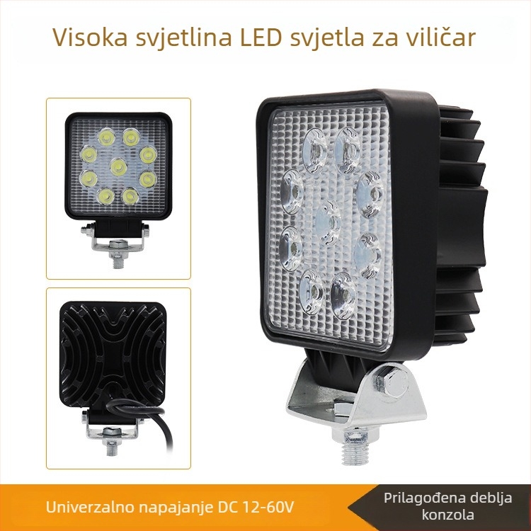ZX-27WF LED radna svjetiljka za teške strojeve – 27W, 24V/12V, vijek trajanja 10000h
