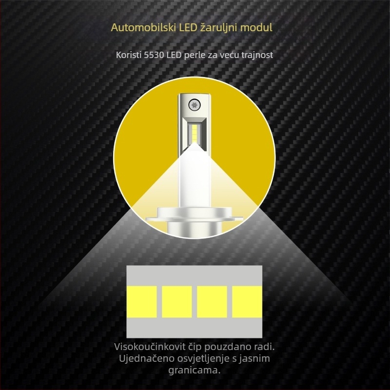 Univerzalna LED glavna svjetla za automobil, model K3, kućište od avionskog aluminija, 56W, 12-24V, 3000lm