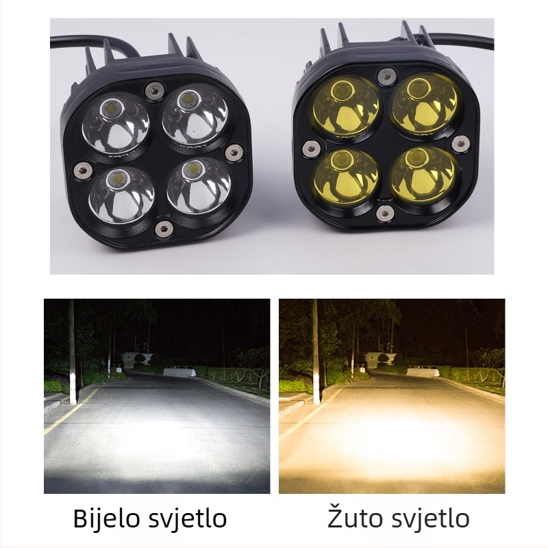 LED reflektor s četverolisnim dizajnom za motocikle i električna vozila, vanjsko prednje svjetlo