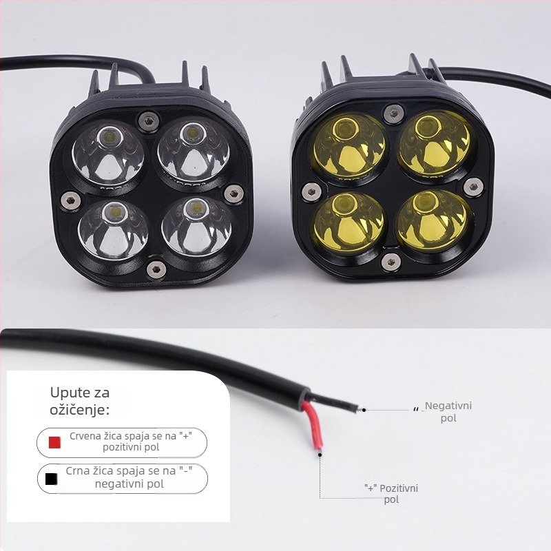 LED reflektor s četverolisnim dizajnom za motocikle i električna vozila, vanjsko prednje svjetlo