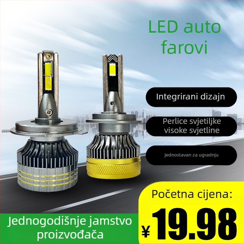100W LED prednje svjetlo automobila s visokim i niskim snopom