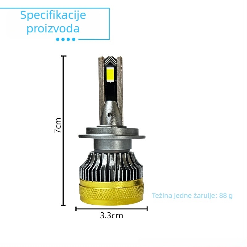 100W LED prednje svjetlo automobila s visokim i niskim snopom