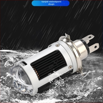 Motociklističko LED prednje svjetlo 26W/52W, 8000 lumena, IP68, avionski aluminij, visok i nizak snop