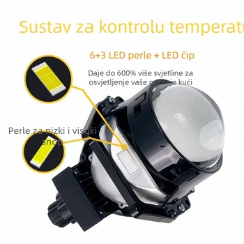 Laser LED far za automobil s dvostrukim osvjetljenjem i dvostrukim lećama (65W, 12V, IP68, 13200 lm, 50000 h)