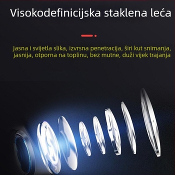 Automobilska stražnja kamera s 360° regulacijom kuta, AHD noćni vid sa zvjezdanim svjetlom, 12V, 1280×720, zrcalni prikaz