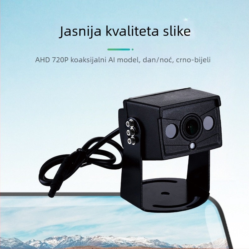 Tolatna kamera za vozila s DMS asistiranim vođenjem, 12V, 5.0 MP, Analogno/HD/AHD signal, prilagodljivi kut 70° vodoravno / 50° okomito, kompatibilno sa svim modelima