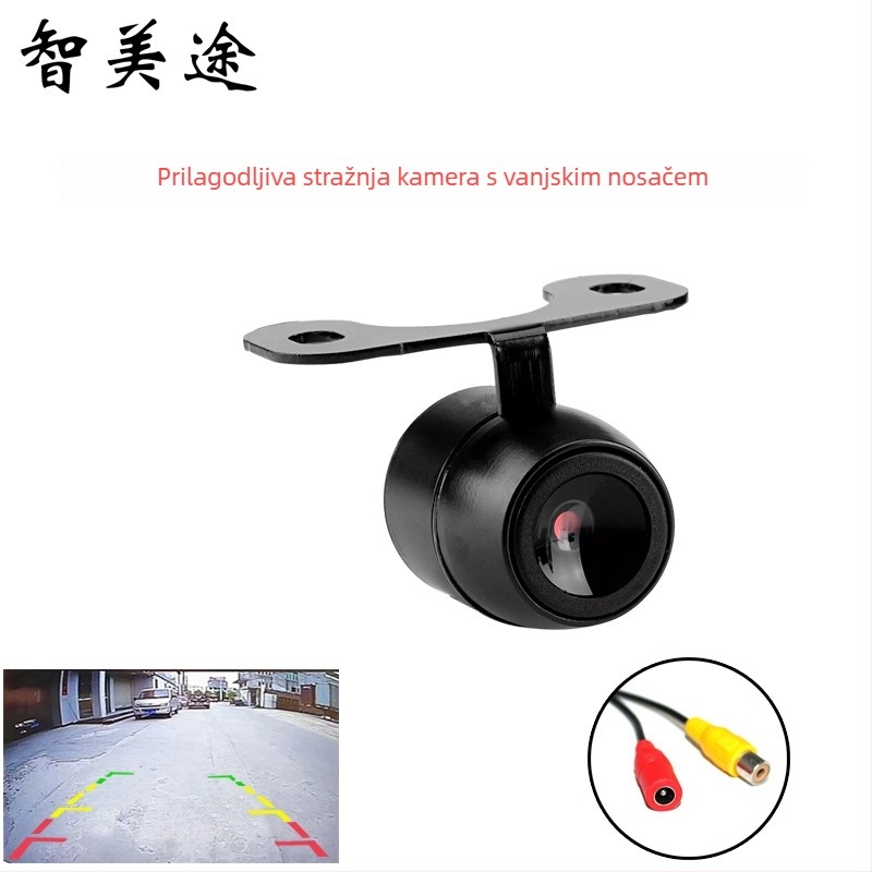 Kamera za vožnju unatrag autom, vanjski nosač u stilu leptira, podesivi široki kut, 720P, 12V, IP58 vodootporna