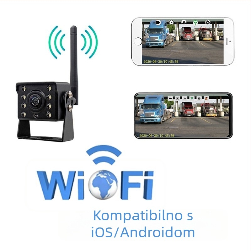 Kamera za vozila WiFi za 12-24V sustav, razlučivost 1024x600, 90° kut gledanja, AHD WIFI signal, model H-CAR-7-1WS