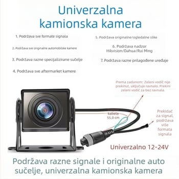 Kamionska kamera za parkiranje s četiri kanala, HD AHD za OEM zaslon, 1280x720