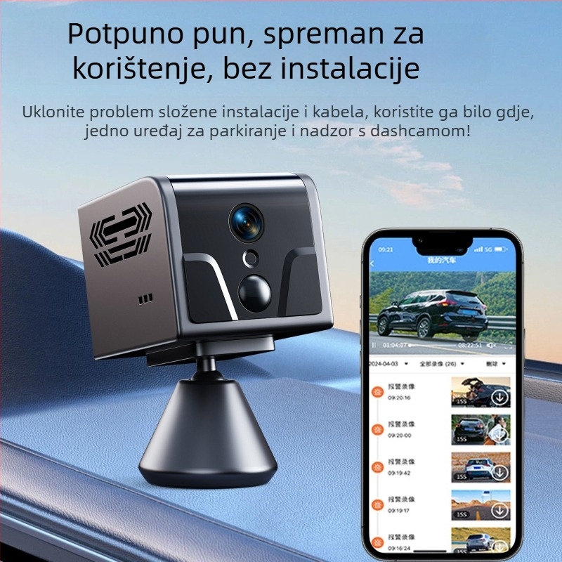 Niskopotrošna 4G bežična automobil kamera za daljinski nadzor, bez napajanja, objektiv 2.7–12 mm, IR do 20 m, -10 do 60°C, unutarnja i vanjska upotreba
