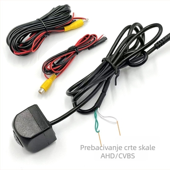 Kamera za stražnje vođenje automobila s prebacivanjem AHD/CVBS, riblje oko širokokutni objektiv, 170° kut gledanja, 1280x720 rezolucija, 12V napajanje, model FY03